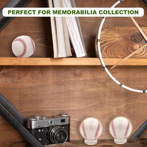 Miniatura 7 de Estuche de exhibición de béisbol – 10 piezas de acrílico transparente, caja de almacenamiento de recuerdos de autógrafo, soporte pequeño para pelota