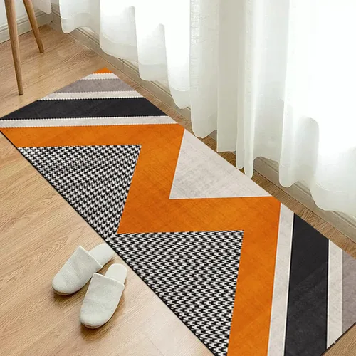 Miniatura 2 de Alfombra larga con respaldo antideslizante, alfombra para interiores y exteriores, fácil de limpiar, tapete antideslizante de 39.4 x 177.2 in/47.2 x