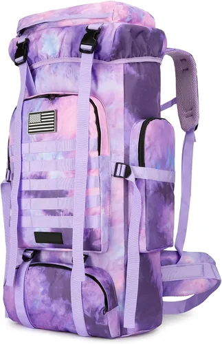Miniatura 22 de Mochila de senderismo W WINTMING para hombres 70L/100L, mochila de campamento, mochila militar Molle, paquete de asalto de 3 días para escalada
