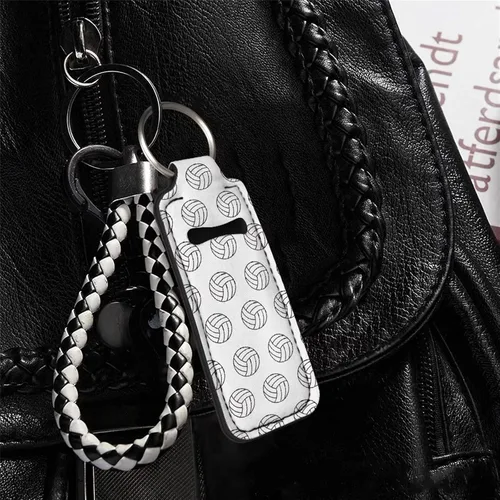 Miniatura 3 de Suobstales Chapstick - Llavero con clip en la manga de la bolsa para palillo labial, funda para bálsamo labial, protector de lápiz labial