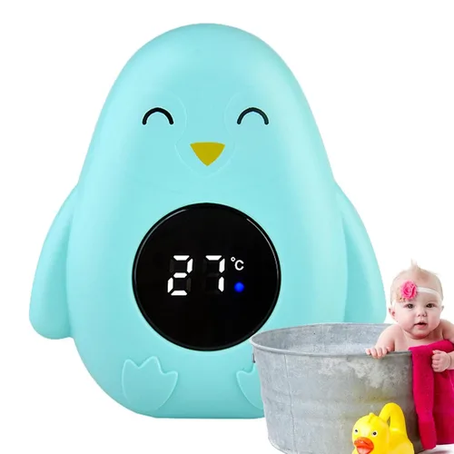 Miniatura 8 de Termómetro de baño para bebés, medidor de agua, medidor de dibujos animados, termómetro electrónico de bañera, monitor de temperatura flotante