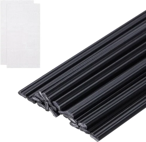 Miniatura 23 de MECCANIXITY 20 varillas de soldadura de plástico, tiras de reparación de soldadura PP de 20 pulgadas con malla de refuerzo para parachoques de Rojo