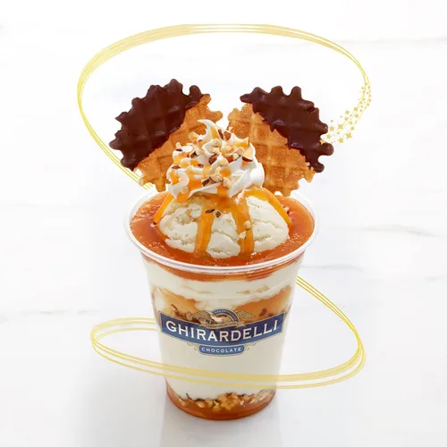 Miniatura 7 de Ghirardelli 1 - Salsas de caramelo y 2 - salsa de caramelo con sal marina, botellas de presión de 16 oz con cuchara barista estampada
