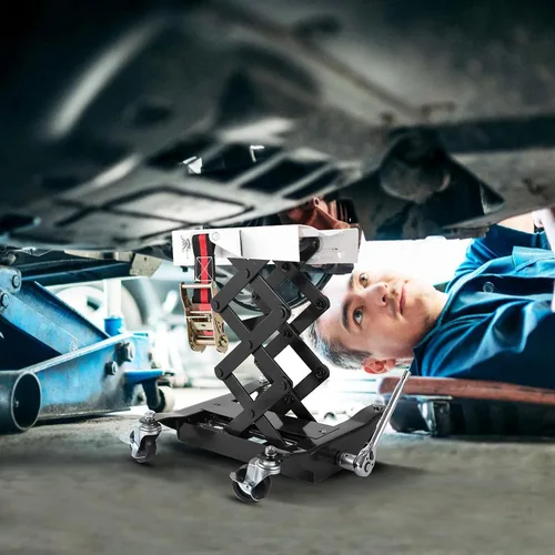 Miniatura 7 de Gato de transmisión de bajo perfil de 450 libras - Elevadro para reparación de automóviles de servicio pesado con rango de altura de 7-23 pulgadas