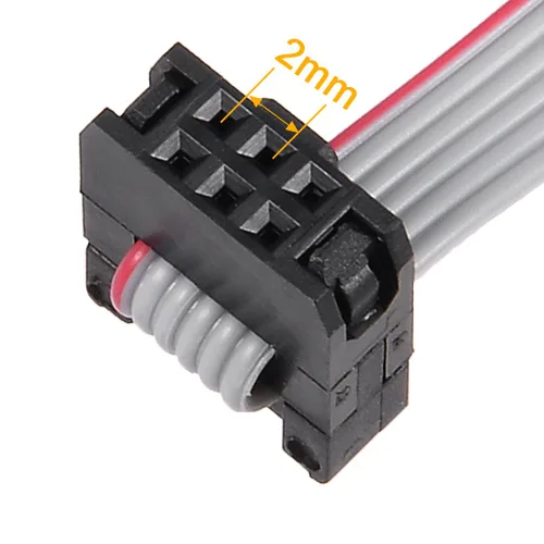 Miniatura 4 de uxcell IDC 6 pines conector plano cinta cable hembra longitud 11.8 in 0.079 in paso, 5pcs