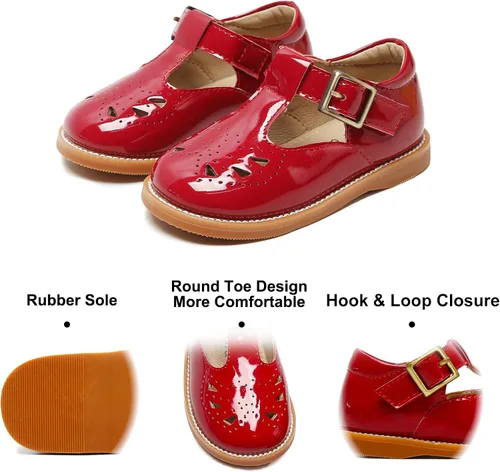 Miniatura 4 de Felix & Flora - Zapatos de vestir para niña pequeña, tipo Mary Jane, zapatos planos tipo ballet, para una Pascua florida, para fiesta, para niñas