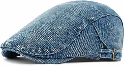 Miniatura 13 de Gorra de Newsboy para hombre, ajustable, plana, Ivy Gatsby, gorra de conducción de cabbie, transpirable, de algodón, gorra de golf