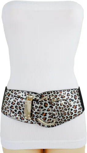 Miniatura 99 de TFJ - Cinturón ancho de moda para mujer, cintura alta, hebilla de gancho de metal dorado, talla XS, S, M, L, XL