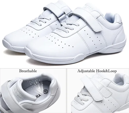 Miniatura 4 de Zapatos de animación blancos para niños y niñas, para competición, atletismo, caminar, tenis, deporte, con gancho y bucle, zapatillas