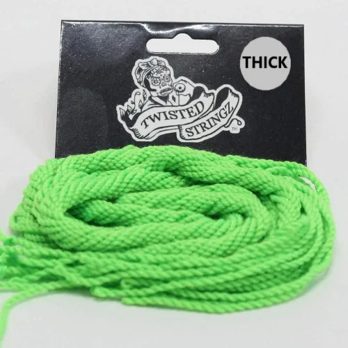 Miniatura 2 de Twisted Stringz Cuerdas Yo-Yo - Poliéster - Cuerda YoYo gruesa sólida - Paquete de 10 (verde)