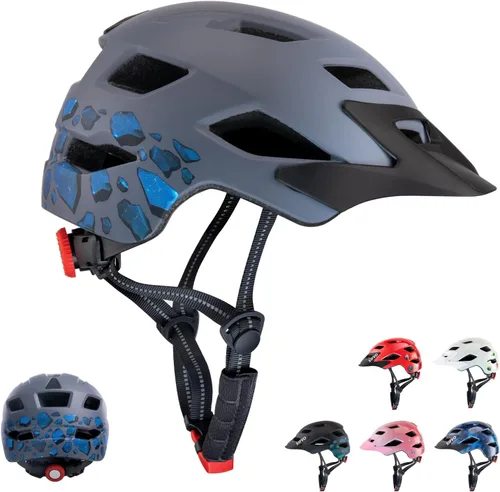 Miniatura 9 de SIFVO - Casco de bicicleta para niños y niñas, casco de bicicleta con visera genial para niños de 5 a 14 años, casco de bicicleta para niños, casco