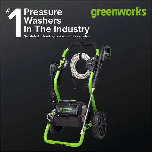 Miniatura 2 de Greenworks 2000 Max PSI @ 1.1 GPM (13 Amp) Lavadora a presión eléctrica GPW2000-1RG