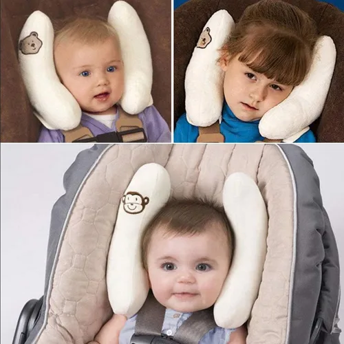 Miniatura 10 de Almohada Ajustable de Soporte para Cabeza y Cuello de Bebé, Almohada de Viaje para Bebé Cojín para Asiento de Carro, Almohada de Reposacabezas