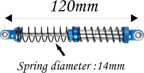 Miniatura 5 de ShareGoo - Amortiguador de metal ajustable de 70/80/90/100/110/4.724 in compatible con Traxxas TRX4 TRX6 G63 Axial SCX10 D90 90046 AXI03007 1/10 RC