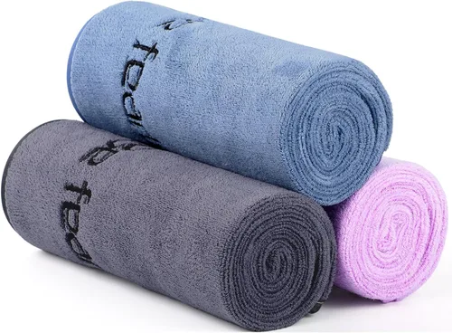 Miniatura 5 de Toallas de microfibra para gimnasio de tamaño grande súper suaves para ejercicio, fitness, deportes, entrenamiento, 380-GSM 15 pulgadas x 31