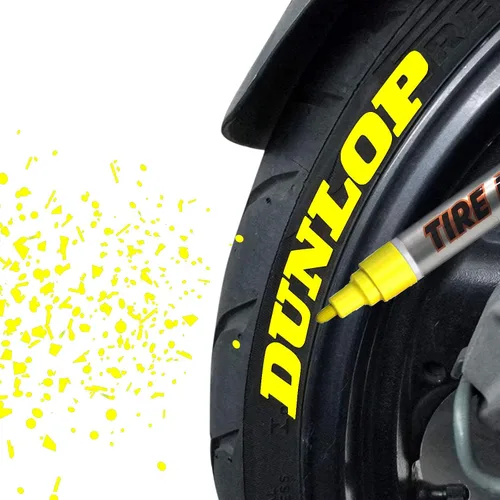 Miniatura 7 de MC MOTOPARTS Permanente Blanco Rojo Azul Verde Amarillo Neumático Marcador Lettering Pintura Herramienta Automotriz Motocicleta Cuidado Kit