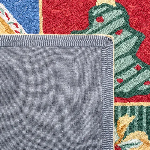 Miniatura 4 de SAFAVIEH Handmade Wool Accent Rug 2'x3' - Chelsea Collection - Seasonal Design, White & Multi, Ideal for Entryway, Bathroom, Bedside, Front Door