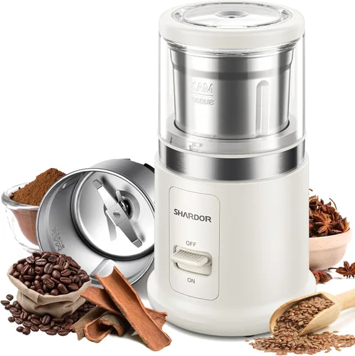 Miniatura 9 de SHARDOR One Touch - Molinillo de café eléctrico, especias, hierbas, para granos de café, especias y semillas con 1 cuenco extraíble de acero Negro