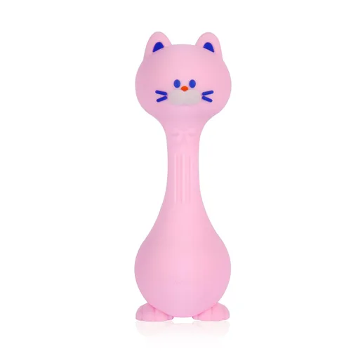 Miniatura 8 de Sonajero para bebés, juguetes para dentición, sonajeros de silicona para bebés de 0 a 12 meses, silicona de grado alimenticio (azul)