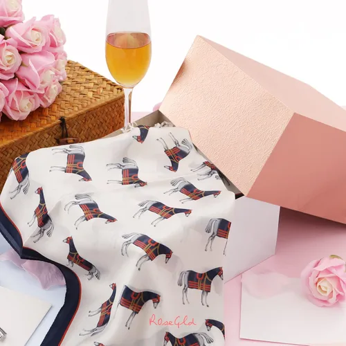 Miniatura 3 de ROSEGLD Cajas de regalo con bandas de envoltura de 9.5 x 7 x 3.5 pulgadas, cajas de regalo con tapas, cajas de regalo para dama de honor con bandas