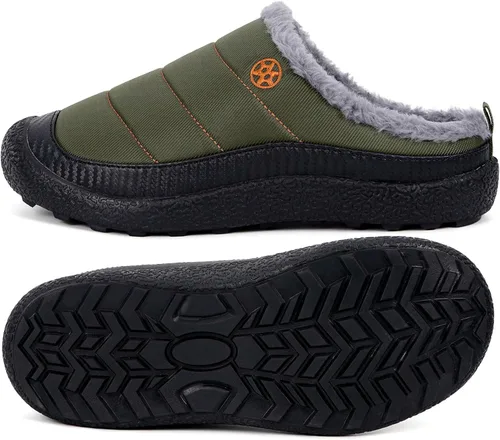 Miniatura 4 de Eagsouni - Pantuflas de casa para hombre con forro de piel para invierno