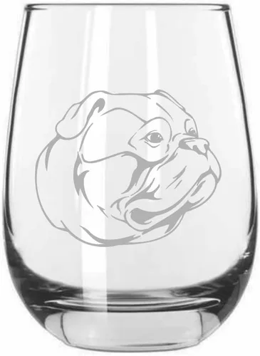 Miniatura 171 de Sakhalin Husky Dog - Copa de vino grabada personalizada de 15.25 onzas sin tallo