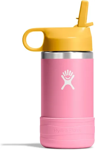 Miniatura 16 de Hydro Flask Botella de agua para niños para la escuela, acero inoxidable y aislada con tapa de pajita, 18 onzas en dalia Dahlia