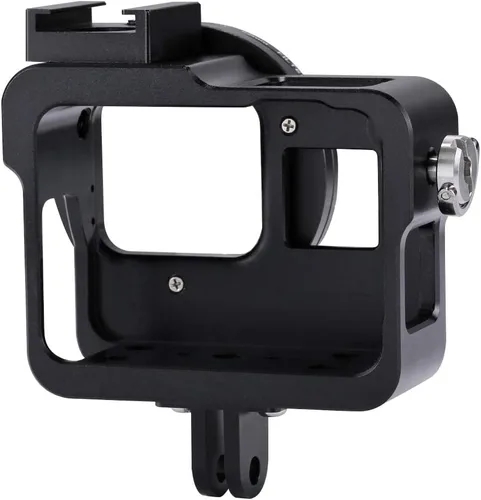 Miniatura 5 de PULUZ Funda de aleación de aluminio para GoPro Hero 7 Negro/New Hero 2018 / Hero 5 / Hero 6 carcasa CNC jaula protectora con soporte de zapata fría