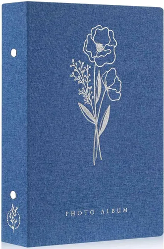 Miniatura 47 de Lanpn - Álbum de fotos autoadhesivo de lino, 40 páginas, álbum de fotos para manualidades, páginas adhesivas magnéticas, contiene fotos de 4 x 6, 7