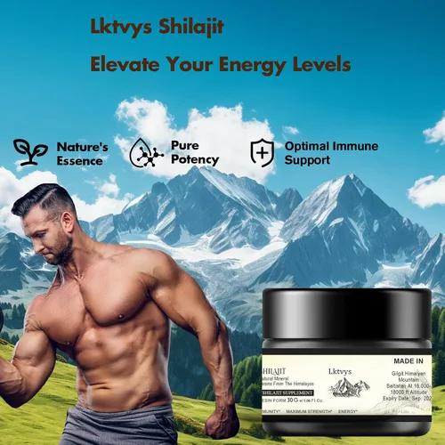 Miniatura 3 de Shilajit Orgánico, 1.06 oz de resina Shilajit, fuente del Himalaya, rica en ácido fúlvico, 100% puro y natural para apoyo inmunológico y aumento