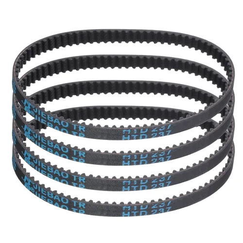 Miniatura 107 de uxcell 4pcs HTD-3M correa dentada de goma 60 dientes, 7.087 in de longitud de paso x 0.236 in de ancho x 0.094 in de altura, correa de distribución