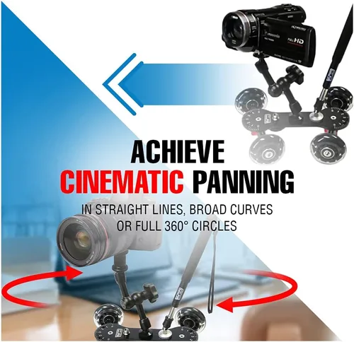 Miniatura 7 de Vidpro SK-22 Carrito Profesional para Patinaje - Deslizador Rodante para Cámaras DSLR y Videocámaras Ideal para Tomas a Bajo Nivel y Paneo