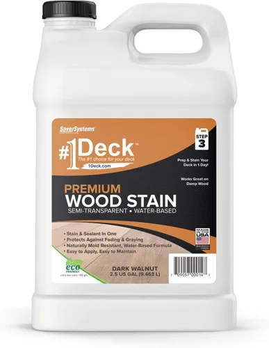 Miniatura 7 de # 1 Deck Premium - Tinte de madera semitransparente para tarimas de terraza, vallas y revestimientos Natural