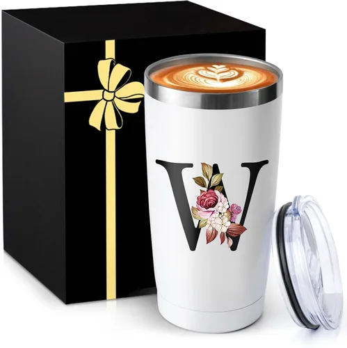 Miniatura 32 de Taza de café aislada de 20 onzas con tapa de acero inoxidable a prueba de derrames y fugas, pesada, grande, reutilizable, térmica, para viajes