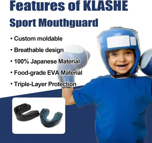 Miniatura 2 de Protector bucal deportivo para niños, 2 unidades con estuche y correa, protector bucal de fútbol, 1.7 x 1.96 pulgadas, para boxeo, baloncesto