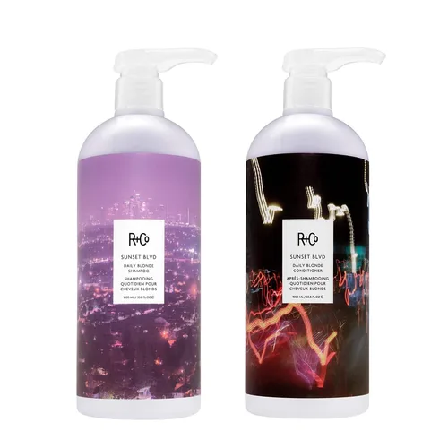 R+Co Sunset Blvd Daily Blonde Champú y acondicionador Duo 33.8 Floz