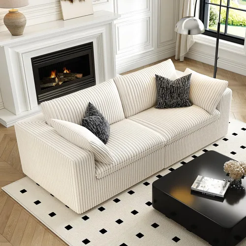 Miniatura 44 de LoveSeat Cloud Couch Sofá Seccional Modular para Sala de Estar, Sofá Moderno con Asiento Profundo, Sofá de 2 Plazas Sin Huesos con Otomana, Cómodos