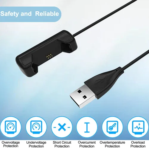 Miniatura 2 de Cable de carga para Fitbit Flex 2, Cable de carga de cargador USB de repuesto para Fitbit Flex 2 (negro)