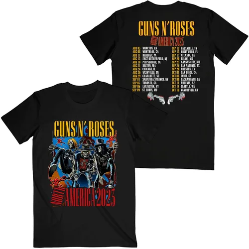 N Roses 2023 North American World Tour - Camiseta gráfica de banda de rock para hombres y mujeres de manga corta