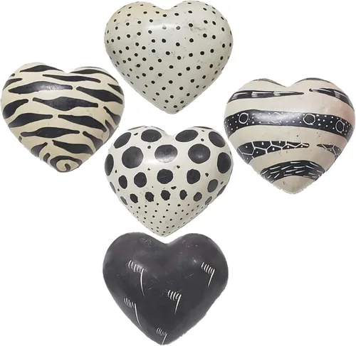 Love You My Friend - Juego de 5 cuencos para el Día de la Madre (pequeño, negro y blanco)