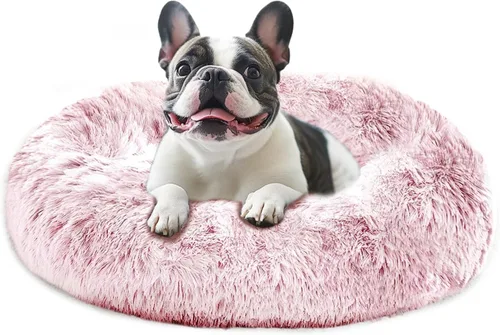 Miniatura 14 de JOLLYVOGUE Cama Calmante para Perros Pequeños - Cama para Perros Pequeños en Forma de Dona Lavable de 23 Pulgadas para Gatitos y Cachorros, Camas