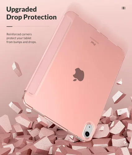 Miniatura 8 de MoKo Funda para iPad (A16) de 11ª generación 2025/10ª generación 2022, iPad de 11 pulgadas/10.9 pulgadas con cubierta trasera translúcida de TPU Oro