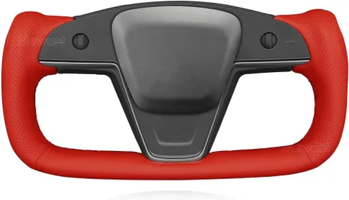 Miniatura 38 de MEWANT Funda para volante de automóvil de piel sintética cosida a mano para Tesla Yoke Model S Plaid 2021-2023/Model X 2021-2023, accesorios
