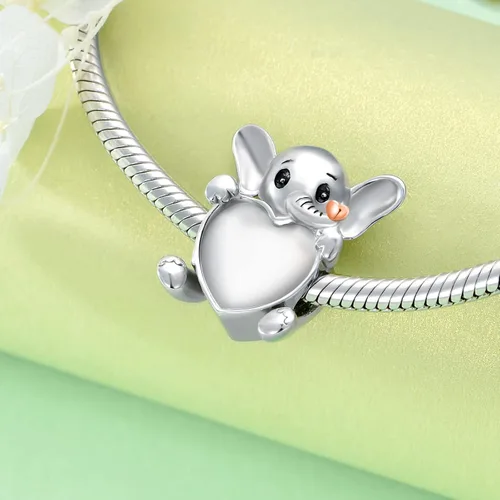 Miniatura 2 de LONAGO Abalorio de fotos personalizado para pulsera de plata de ley personalizable para regalo para mujeres y niñas, Plata esterlina, Circonita