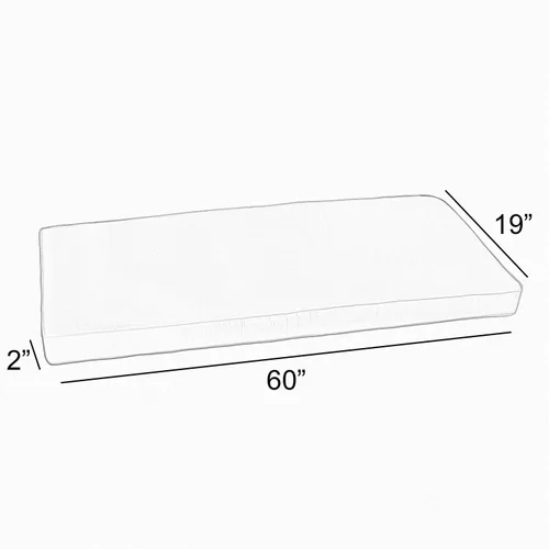 Miniatura 3 de Sorra Home Sunbrella - Cojín de banco con cable, 60 x 19 x 2 pulgadas, color índigo espectro Espectro índigo