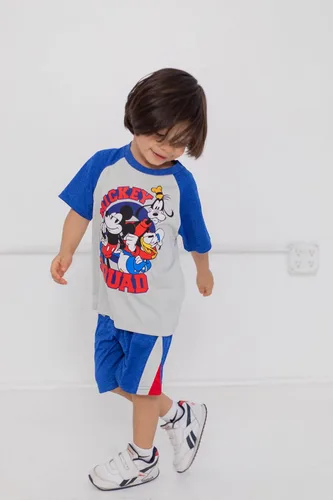 Miniatura 3 de Disney Lion King Toy Story Mickey Mouse Cars - Camiseta sin mangas y pantalones cortos de felpa francesa, conjunto de 3 piezas para niños pequeños