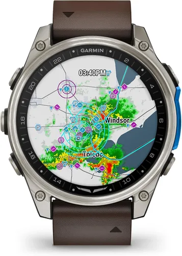Miniatura 2 de Garmin D2™ Mach 0.079 - 1.850 in, reloj inteligente aviador premium con GPS, mapas de vuelo avanzados, linterna LED, micrófono/altavoz incorporado