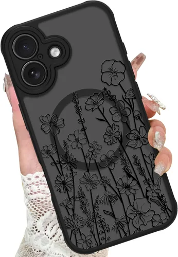 Miniatura 25 de KANGHAR - Funda para iPhone 11 [Compatible con Magsafe] Patrón estampado de leopardo Lindo guepardo Funda protectora magnética para niñas, mujeres