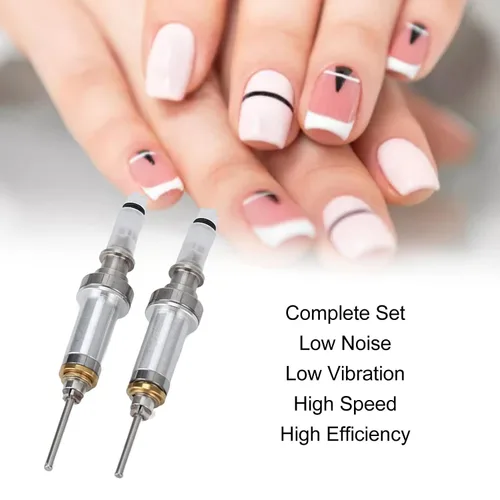 Miniatura 2 de ZJchao Juego de 2 piezas de husillo de taladro de uñas, mango de pulido de uñas, máquina electrónica profesional, repuesto para taladro de uñas, kit