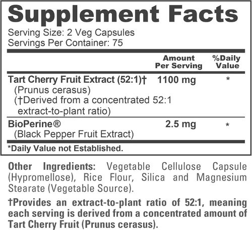 Miniatura 4 de NusaPure Cápsulas de cereza ácida, 1100 mg, 150 cápsulas vegetales (sin OMG, veganas)